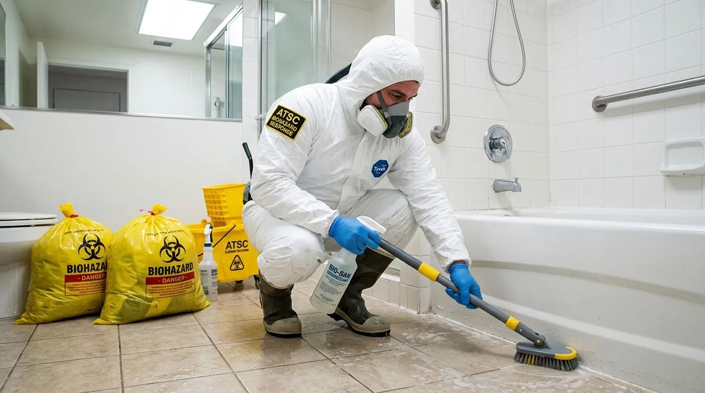 Decontamination equipment deployed for Blood Cleanup in Center Line